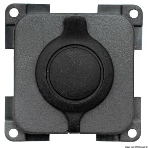Гнездо CBE MP12ACS/G для телефона или прикуривателя с водонепроницаемой крышкой 12 / 24 В