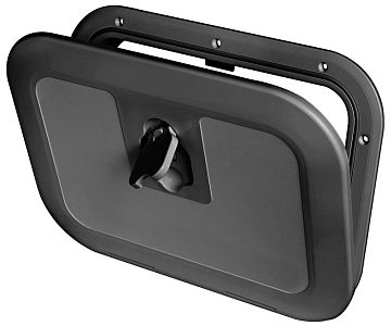 Люк инспекционный водонепроницаемый Flush CE 180° 380x280 мм, черный (арт. 20.291.50)