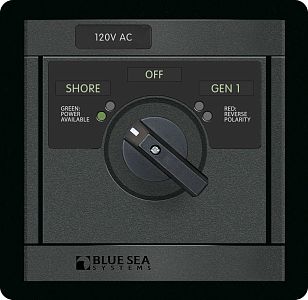 120В Панель повортоных выключателей переменного тока 30A отключение + 2 источника (арт. 1481)