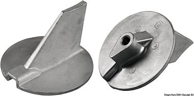 Цинковый триммер Johnson/Evinrude/OMC/Selva 6E5-45371-01 для четырехтактных моторов 115лс Ø91мм 76мм