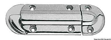 Пружинная задвижка из хромированной латуни 120x40x12 мм (арт. 38.189.01)