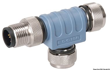 Разъем NMEA 2000 T (2 гнезда + 1 штекер) (арт. 27.363.02)