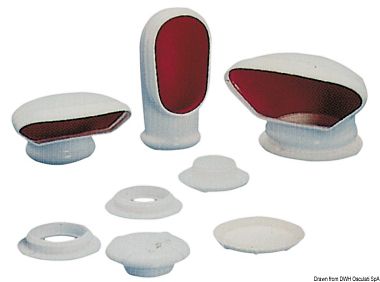 Вентиляционная головка поворотная низкопрофильная 185x150мм вырез Ø100мм из белого ПВХ