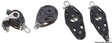 Двухшкивный блок на шарикоподшипниках из композитного материала Viadana 57/34 мм 521080 кг 12 мм