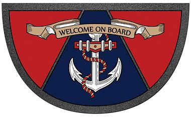 Коврик нескользящий "Якорь" из пенополиуретана и велюра 40 x 68 см (арт. 23.909.05)