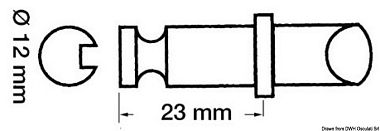 Уключина из пластика Ø12x23 мм (арт. 34.430.09)