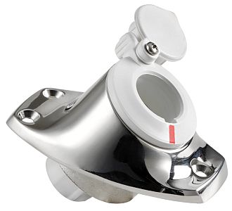 Сменное основание для телескопических мачт врезное угловое 49x85 мм белое (арт. 11.000.09)