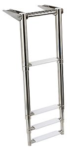 Телескопическая лестница с поручнем для транцевой площадки 1156 x 315 мм 4 ступеньки