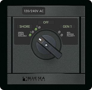 120/240В Панель повортоных выключателей переменного тока 30A отключение + 2 источника 2x120В/1x240В (арт. 1489)