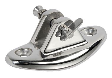 Опорная вилка 74,5x32,8мм для трубы Ø40мм с вогнутым основанием из зеркально-полированной нержавеюще