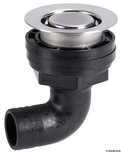 Шпигат угловой 90° Ø26мм для кокпита корпус из ацетатного волокна с головкой из нержавеющей стали AISI316 (арт. 17.122.90)