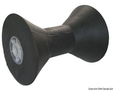 Центральный ролик, черный Ø 155 мм 205 мм Ø отверстия 25 мм