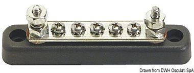 Монтажная шина BusBar 12 / 48 В 100 А 107 x 22 мм 2 x 5 мм