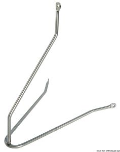 Ступенька для мачты вокруг рейки из нержавеющей стали AISI 316 190 х 185 мм (арт. 59.804.00)