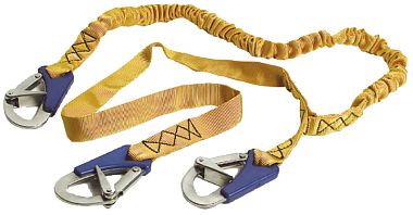 Эластичная страховочная стропа Euro Spring Line III с тремя карабинами 1-2 м (арт. 23.151.66)