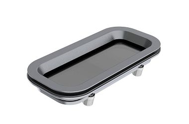 Иллюминатор алюминиевый Vetus класс AI, 301x164 мм, с противомоскитной сеткой (арт. PZ611)