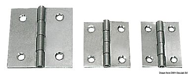 Петля рояльная 25x30x0,8мм из полированной нержавеющей стали (арт. 38.600.25)