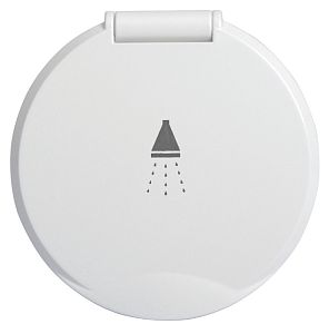 Палубный душ Classic EVO плоского монтажа с кнопочной лейкой Mizar с нейлоновым шлангом 4 м и белой крышкой (арт. 15.250.61)