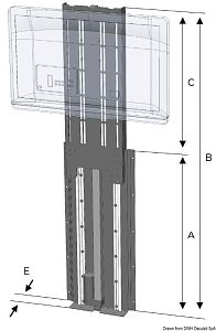 Кронштейн для телевизора Up-Down TV-Lift 12 В 1165 / 650 х 300 х 58 мм