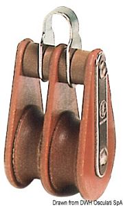 Двухшкивный блок HYE TUFNOL из пластика и нержавеющей стали c неподвижным креплением 63 мм 1002000 к