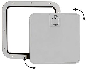 Люк инспекционный водонепроницаемый Splash-Proof 375x375мм со съемной крышкой серый