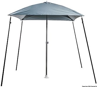 Зонт складной PARASOL для лодки серый