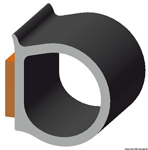 Самоклеящийся профиль из EPDM-резины, черный (арт. 44.490.01)