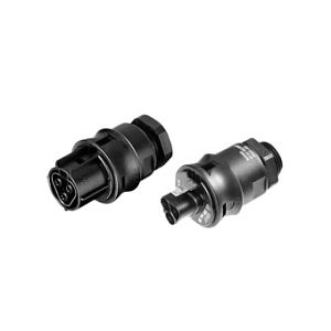 Вход WP-QC штекер, крепление на шасси, 3-полюсный 250 В, 20 A, черный (арт. 50217165)