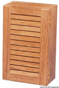 Шкафчик ARC из тика с дверцей-жалюзи 375x112x275 мм