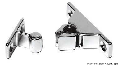 Фиксатор дверей Foresti&Suardi 165.C 60x15x37мм подпружиненный из хромированной латуни