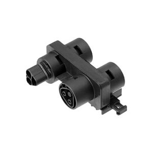 Распределительный блок WP-QC, 1 вход (гнездовой) и 3 выхода (штыревые) 3-полюсной 250 В, 20 A,  черный (арт. 50217161)