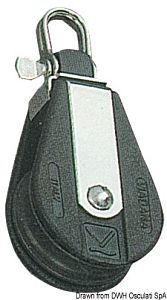Одношкивный блок Viadana для металлических тросов из полиамида и нержавеющей стали 55 мм 1450 кг 6 м