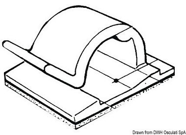 Самоклеящиеся крепежные скобы из нейлона 8 x 11 мм (100 шт)