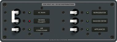 Панель Metal с 4-я переключателями-предохранителями переменного тока (арт. 8199)