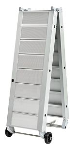 Трап-сходня складной с усиленными опорами 2100x360мм 16кг из алюминия