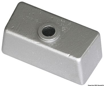 Алюминиевый анод-брусок Johnson/Evinrude/OMC 377768 для дейдвудов 64x30x27 мм (арт. 43.317.21 / 377768)