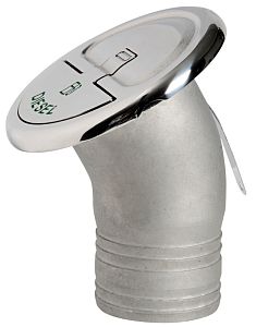 Горловина заливная Quick Lock для дизеля под шланг Ø50мм 96мм угловая 30° без замка из нержавеющей стали (арт. 20.366.13)